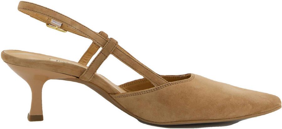 Paul Green suède slingback pumps cognac