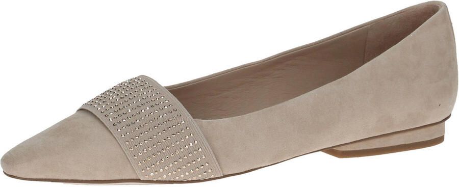 Peter Kaiser leren loafers met strass taupe - Foto 2