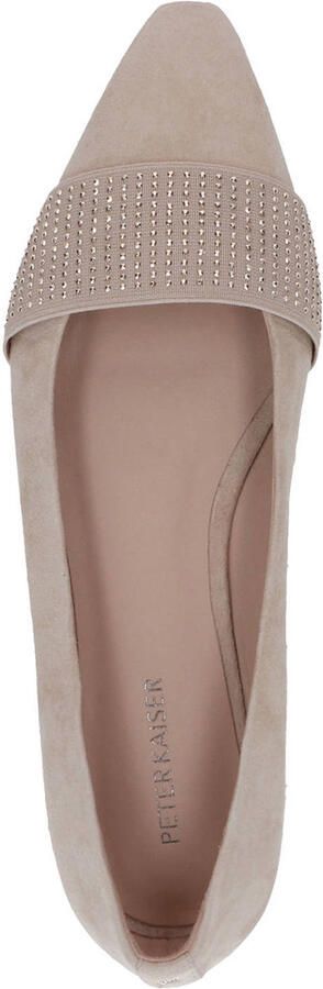 Peter Kaiser leren loafers met strass taupe - Foto 3