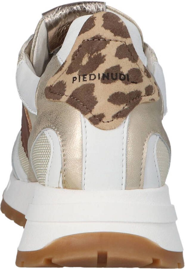 Piedi Nudi Helen 03.01 Gold Leopard Sneakers Wit Goud Leer Dames H Wit Goud - Foto 2