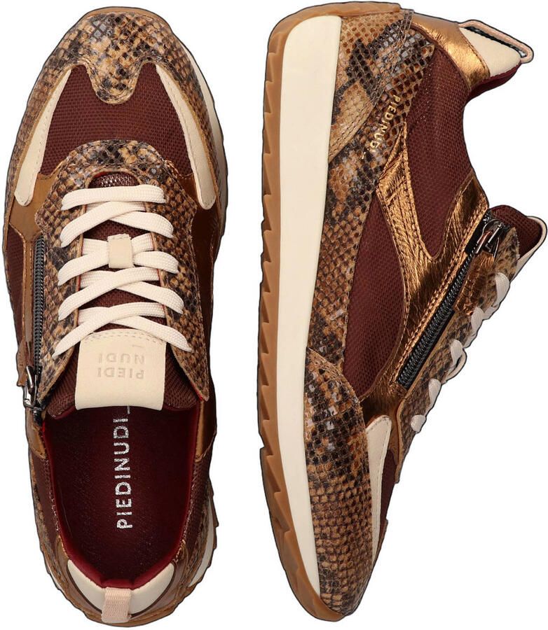 Piedi Nudi Hera leren sneakers met dierenprint bruin - Foto 2