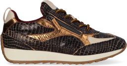 Piedi Nudi Dames Sneakers Hera Black Print Leather Zwart