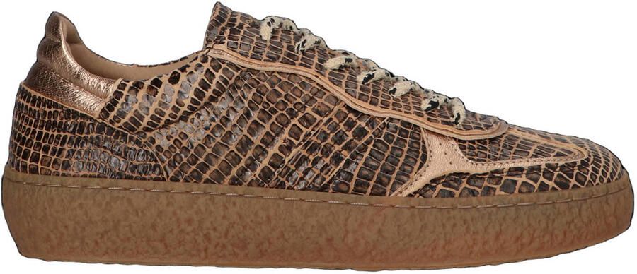 Piedi Nudi Lixi leren sneakers met dierenprint bruin