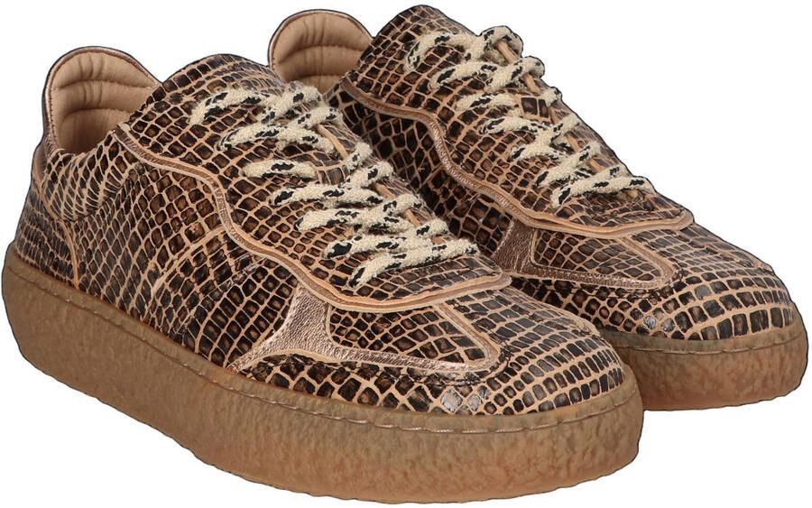 Piedi Nudi Lixi leren sneakers met dierenprint bruin - Foto 2