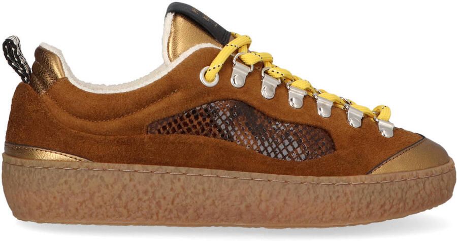 Piedi Nudi Lola leren sneakers cognac