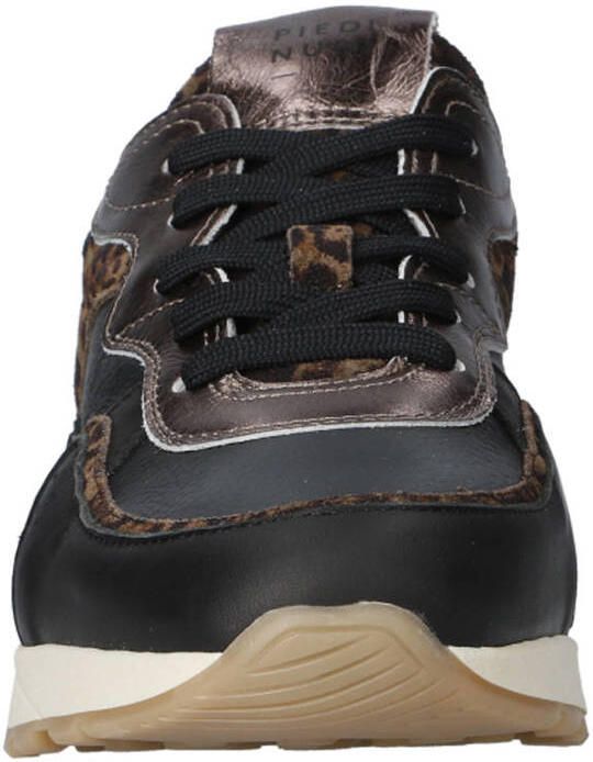 Piedi Nudi Nova 11.40 leren sneakers zwart panter brons