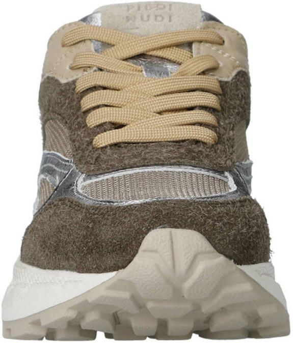 Piedi Nudi West 01.03 chunky sneakers bruin zilver