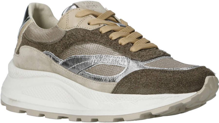 Piedi Nudi West 01.03 chunky sneakers bruin zilver