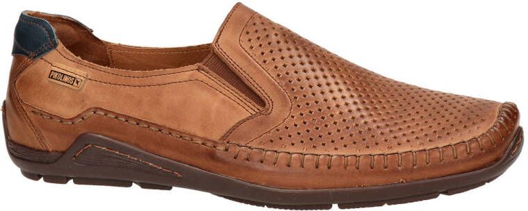 Pikolinos Met de hand gestikte leren loafer voor heren Brown Heren