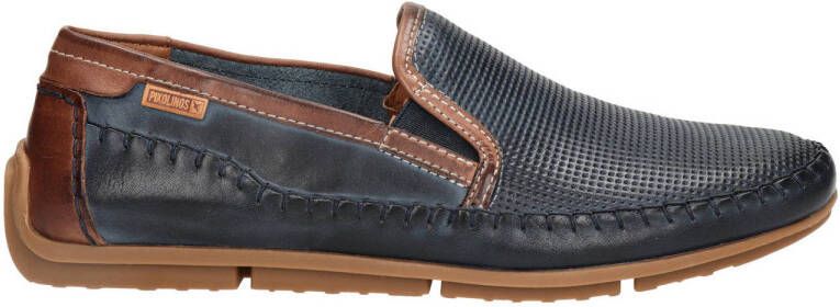 Pikolinos Conil leren mocassins donkerblauw