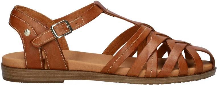 Pikolinos Formentera leren sandalen cognac