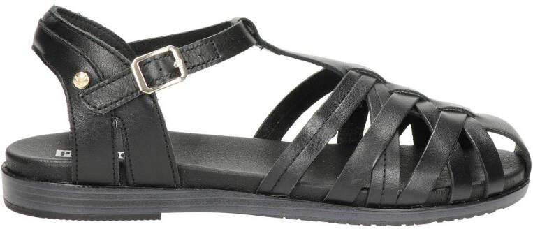 Pikolinos Formentera leren sandalen zwart