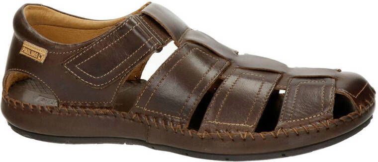 Pikolinos leren sandalen bruin