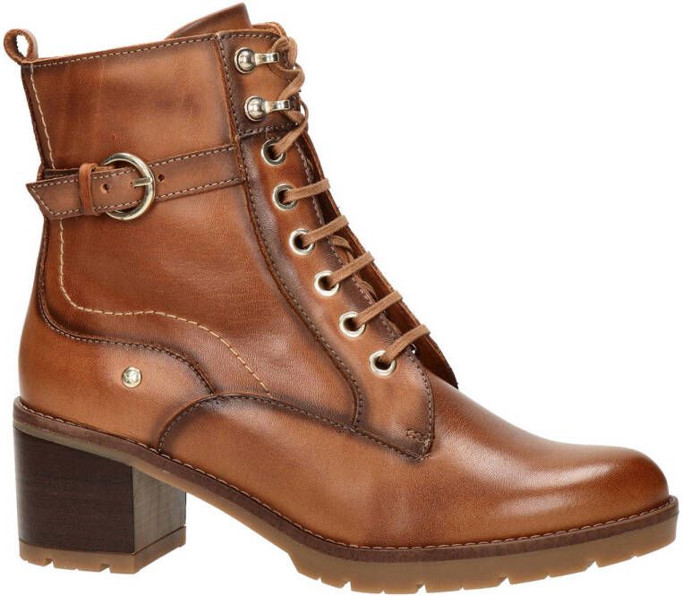 Pikolinos Llanes leren veterboots cognac