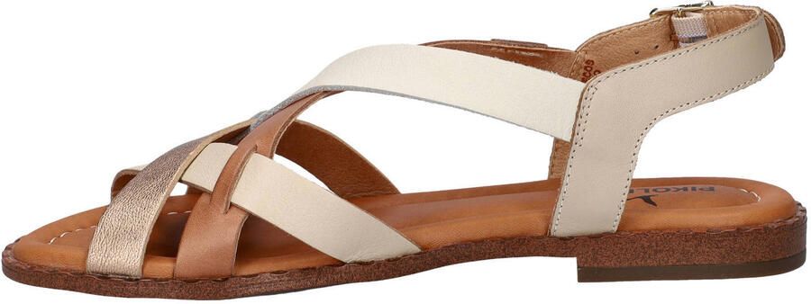 Pikolinos Algar leren sandalen ecru brons - Foto 3