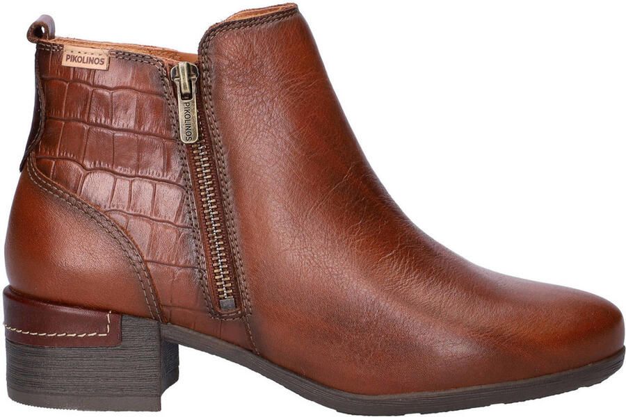 Pikolinos leren enkellaarzen cognac