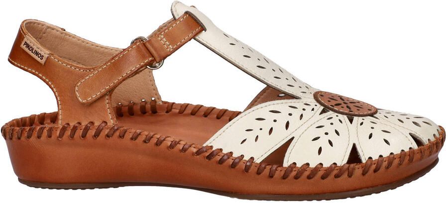 Pikolinos leren sandalen cognac