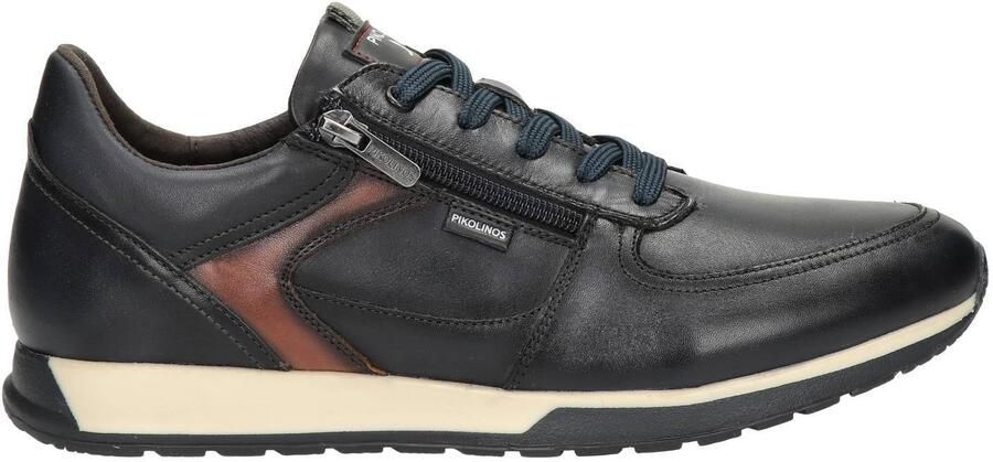 Pikolinos leren sneakers donkerblauw