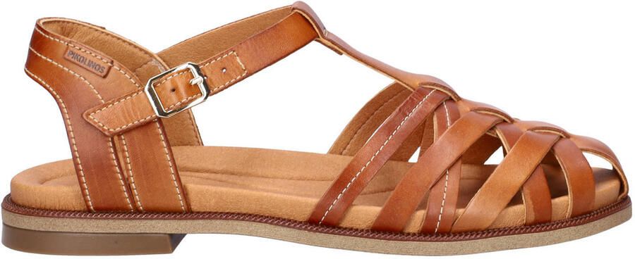 Pikolinos Navia leren sandalen cognac