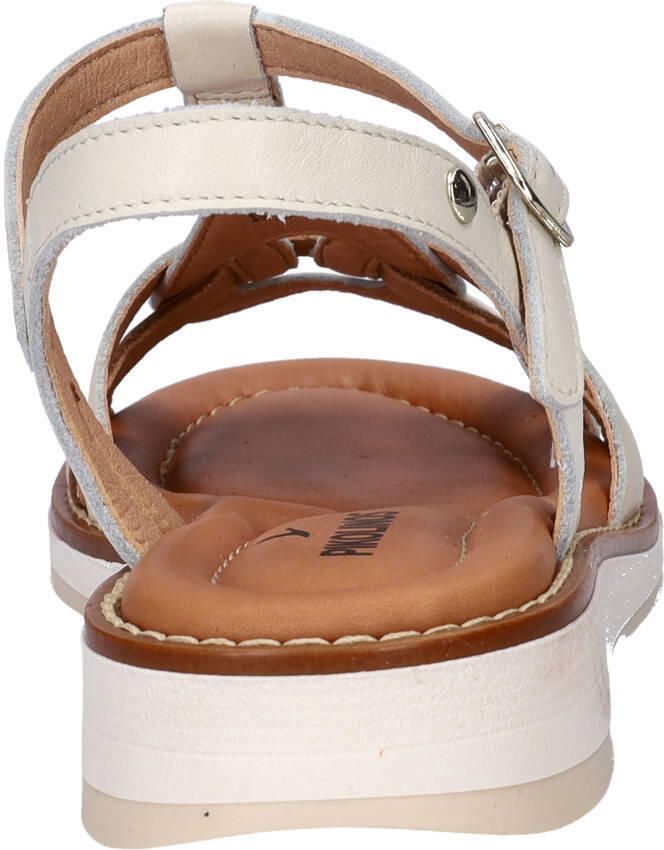 Pikolinos Roquetas leren sandalen met sleehak ecru - Foto 2