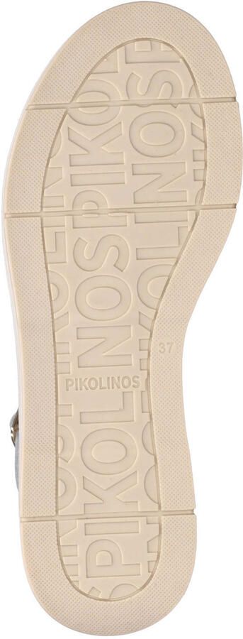 Pikolinos Roquetas leren sandalen met sleehak ecru - Foto 3