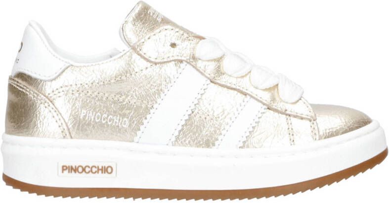 Pinocchio leren sneakers goud