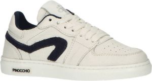 Pinocchio leren sneakers wit donkerblauw