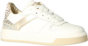 Pinocchio leren sneakers wit goud