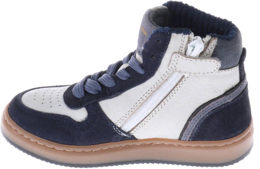 Pinocchio leren sneakers donkerblauw wit - Foto 3
