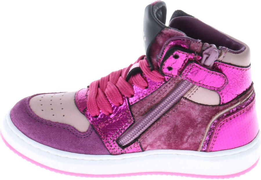 Pinocchio P1765 Sneakers Meisjes Leren Sneaker Roze