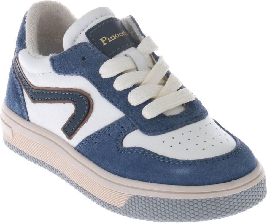 Pinocchio leren sneakers wit blauw - Foto 2