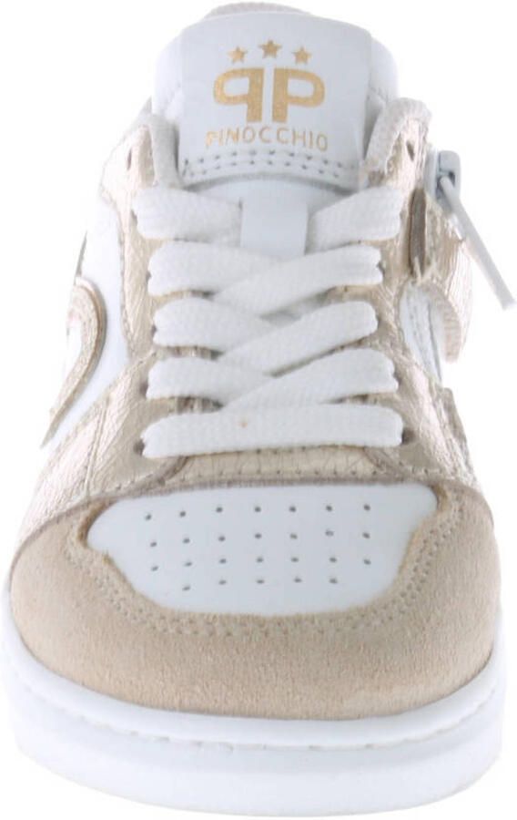 Pinocchio leren sneakers wit goud - Foto 2