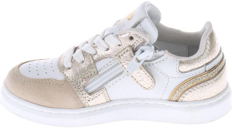 Pinocchio leren sneakers wit goud - Foto 3
