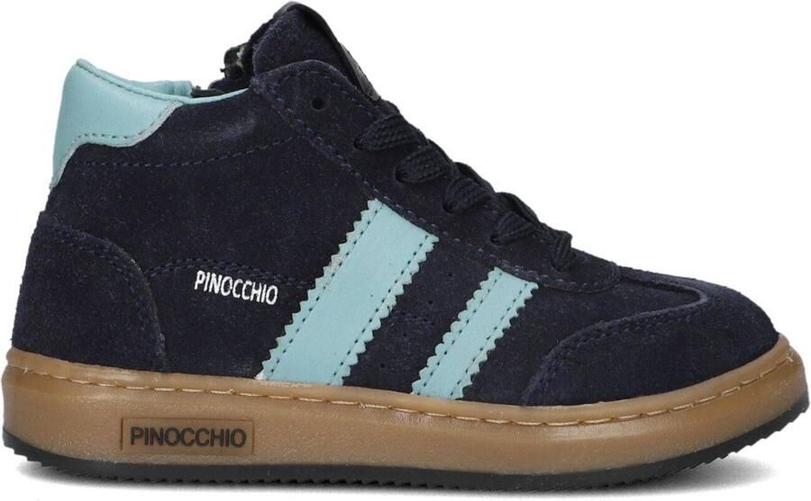Pinocchio P1253 Sneakers Jongens Leren Sneaker Blauw
