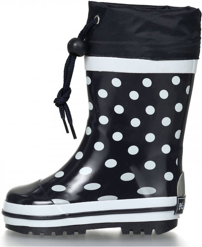 Playshoes Dots regenlaarzen met stippen donkerblauw wit