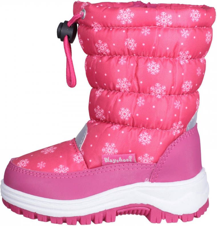 Playshoes Outer Space snowboots sneeuwvlokjes roze