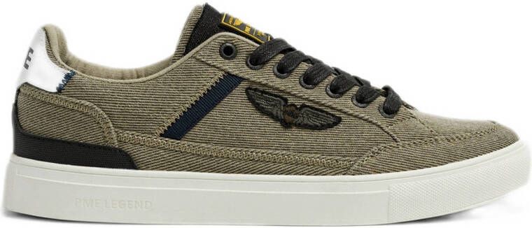 PME Legend Aztecor canvas sneakers grijsgroen