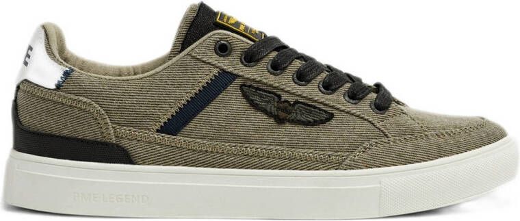 PME Legend Aztecor canvas sneakers grijsgroen