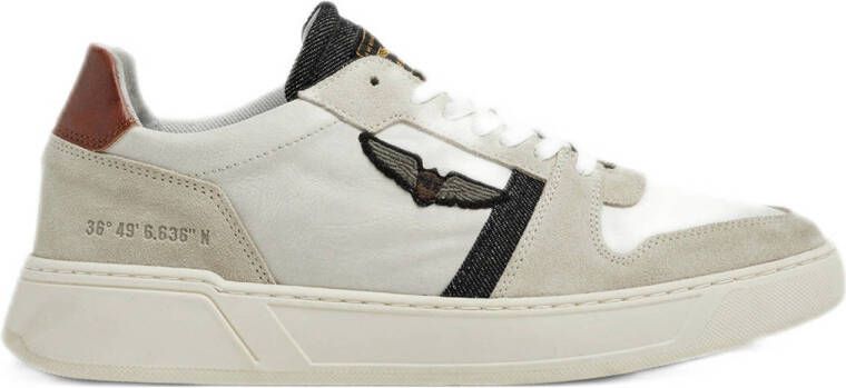 PME Legend Freightman suède sneakers beige wit