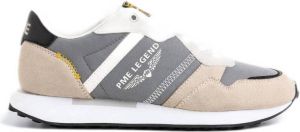 PME Legend Grummler suède sneakers beige grijs