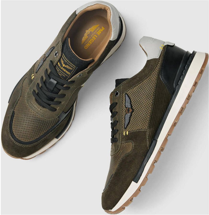 PME Legend Aircobra leren sneakers olijfgroen - Foto 2