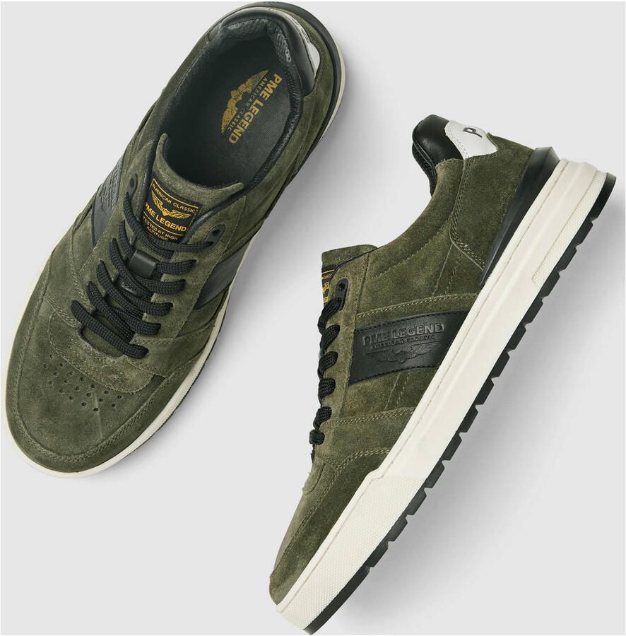 PME Legend Alamere suède sneakers donkergroen
