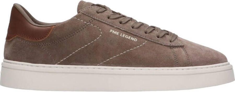 PME Legend CS-10 suède sneakers met logo taupe