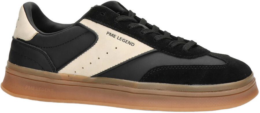 PME Legend P.M.E. Hauler CS-11 Black White A06 Sneakers Zwart Wit Leer en Suede Heren Zwart Wit - Foto 3