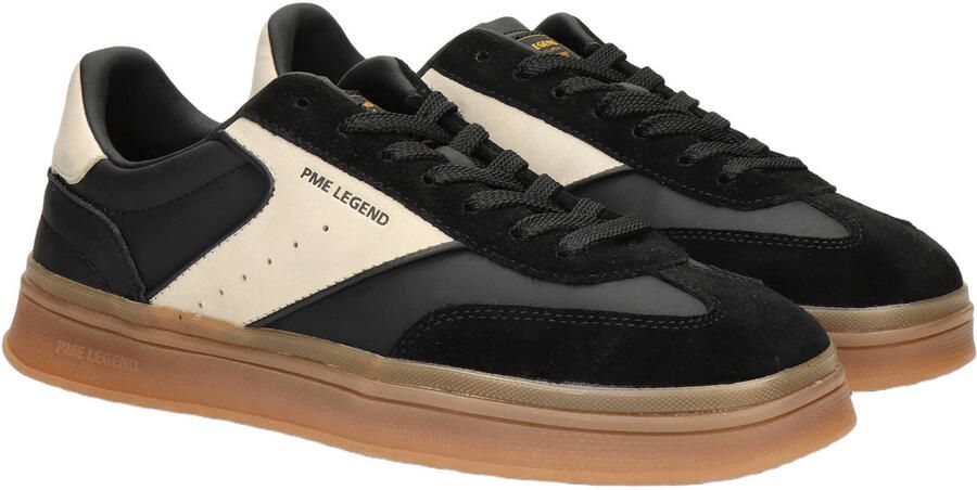 PME Legend P.M.E. Hauler CS-11 Black White A06 Sneakers Zwart Wit Leer en Suede Heren Zwart Wit - Foto 2