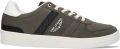 PME Legend Comfortabele groene leren sneakers met zwarte en witte accenten Green Heren - Groen