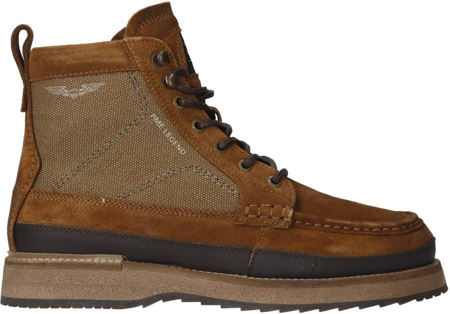 PME Legend suède veterschoenen cognac