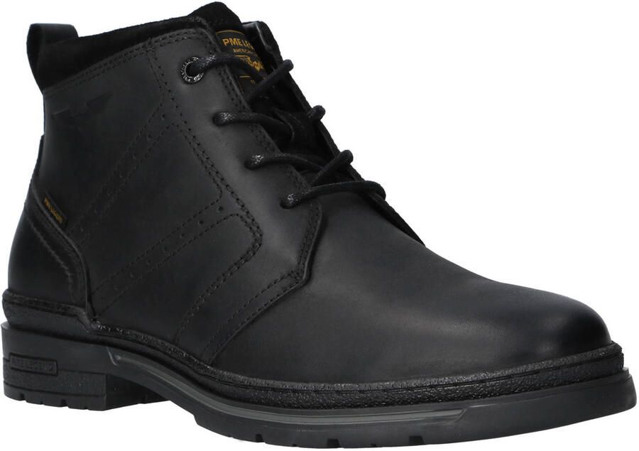 PME Legend Tarmac DB-10 leren veterboots met profielzool zwart