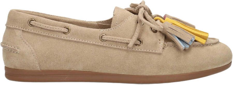 Poelman Anne suèdelook bootschoenen zand