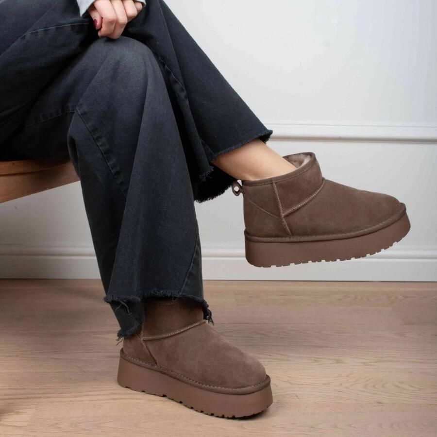 Poelman Enkellaarsje ' ELIZA Gefütterte Damenboots' taupe - Foto 6